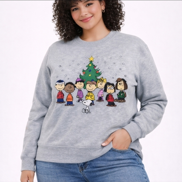 Peanuts Tops - Peanuts Christmas Sweatshirt Snoopy Charlie Brown Holiday Crewneck Size Small
